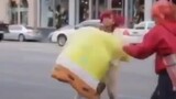 Stan twt: SpongeBob Fighting people at public
