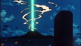 Famous scene - the beam of light shooting straight into the sky