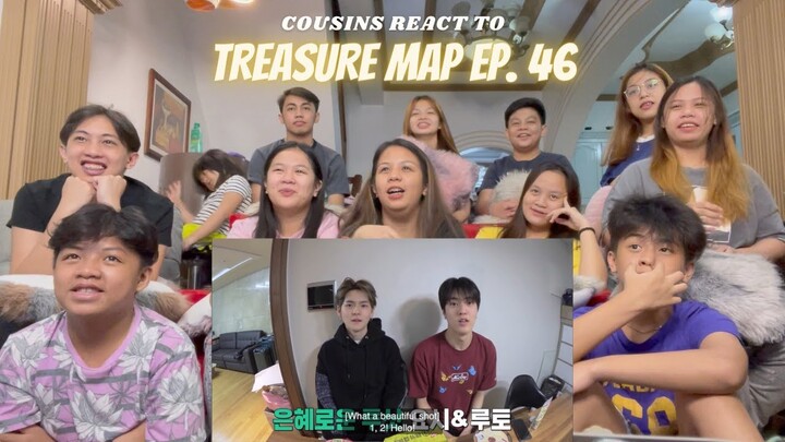 COUSINS REACT TO [TREASURE MAP] EP.46 📹 리얼한 일상 오픈! 다 보여드립니다 📹 OOTD,먹방,운동,작곡,핸드폰 털기