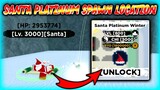 Shindo Life - (Getting) Santa Platinum WInter/Boss Fight + Damage Showcase