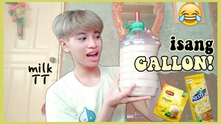 1 GALLON OF MILKTEATEA CHALLENGE!!! (kasuka!!) | Sean Gervacio