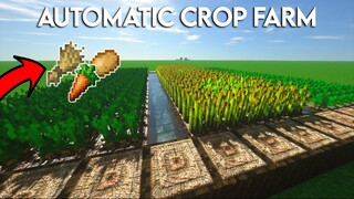 How to Make Auto Wheat Farm in Minecraft 1.18 Crop Farm Tutorial works with carrots and potatoes