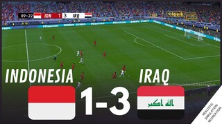 إندونيسيا 1-3 العراق أبرز لقطات المباراة • محاكاة من لعبة فيديو #AsiaCup2023