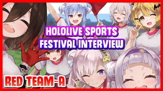 Hololive Sports Festival Interview on Red Team-A【Minecraft】Pekora, Marine, Shion, Botan, Mel, Roboco