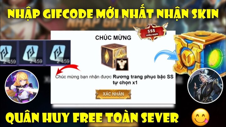 Liên Quân Nhận 2 Gifcode FREE Quân Huy Miễn Phí Và Skin Kiếm Sss+ Mới Nhất Quas Xịn