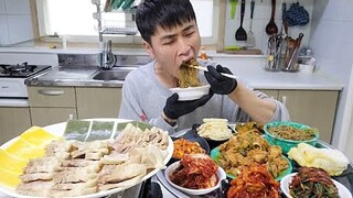 진짜 배고파서 원할머니보쌈 돼지갈비찜 스피드 한식먹방[korean food]mukbang Eating show 吃播