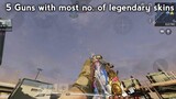 5 guns with most no. of legendary skins in CODM