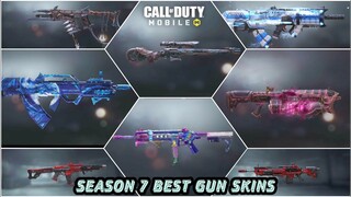 SEASON 7 *BEST GUN SKINS* WITH UNIQUE IRON SIGHT