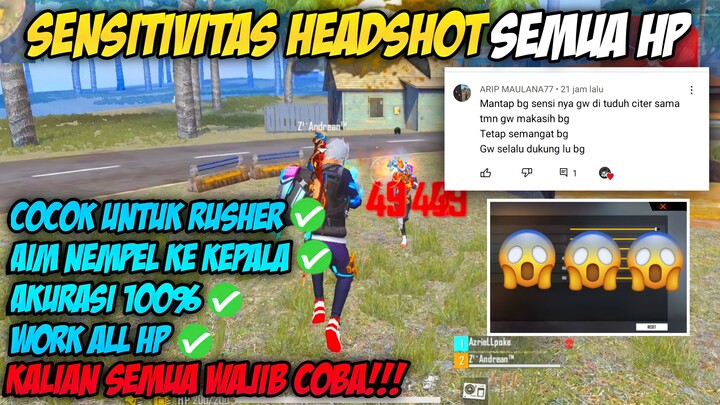 100% HEADSHOT ‼️SENSITIVITAS HEADSHOT TERBARU SETELAH UPDATE 2022 | WORK AL DEVICE ⚙️ AUTO HEADSHOT