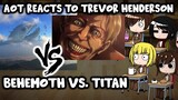 AOT Reacts to Trevor Henderson Behemoth Vs. Titans || Gacha Club ||