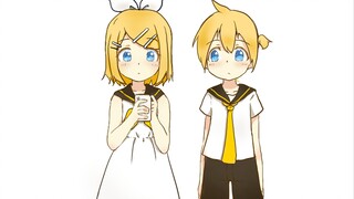 Kagamine kembar selamat Deskripsi dan modifikasi gif.