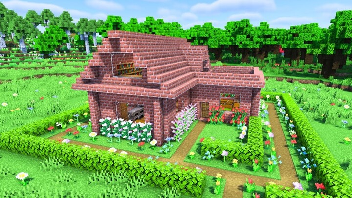 Minecraft | How to Make a Beautiful Starter Brick House
