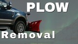 Remove My Boss DXT Plow From My F350 #ford #plowing #plowtruck #lawncare