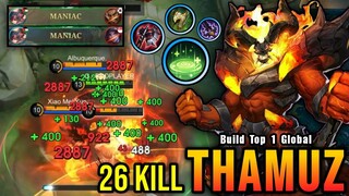 26 Kills + 2x MANIAC!! Thamuz Unlimited LifeSteal with Revitalize - Build Top 1 Global Thamuz ~ MLBB