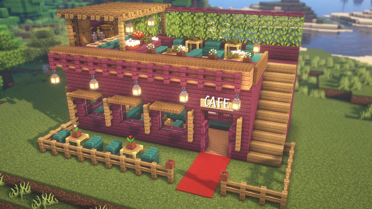 Minecraft Cafe With A Summer Terrace Bilibili