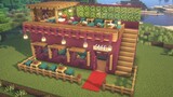 Minecraft cafe with a summer terrace