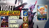 VIOLET BEST ARCHER EXPOSED TOXIC FILIPINO PRO BUILD & GAMEPLAY | AoV | 傳說對決 | RoV | Liên Quân Mobile