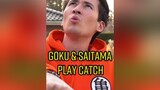 Goku and Saitama play Catch anime goku saitama dragonball onepunchman manga fy