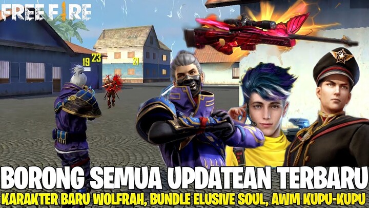 BORONG SEMUA UPDATE TERBARU FREE FIRE - SKIN AWM KUPU-KUPU, BUNDLE ELUSIVE SOUL, KARAKTER WALFRAH