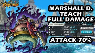 Gameplay Marshall D. Teach Build Full Attack 70% I One Piece Bounty Rush