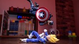 [Dragon Ball] Animasi stop-motion丨Kompetisi gulat figur Captain America VS Vegeta [Animist]