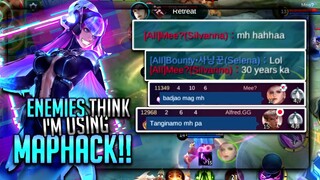 SELENA "ENEMIES THINK I'M USING MAPHACK" GAMEPLAY - Mobile Legends