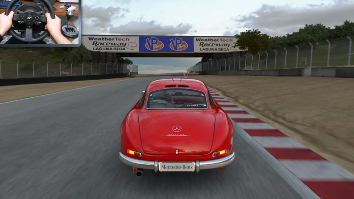 Gran Turismo 7 - 1954 Mercedes-Benz 300 SL Coupé การเล่นเกม Thrustmaster T300RS PS5
