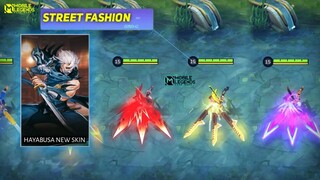 UPCOMING HAYABUSA STREET FASHION ELITE SKIN | HAYABUSA NEW SKIN 2022 MOBILE LEGENDS | MLBB