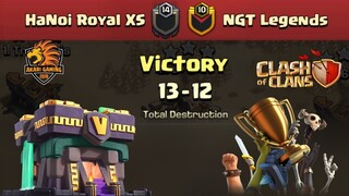 HaNoi Royal XS vs NGT Legends - Clash MSTRS -  TH14 ATTACK clash of clans _ Akari Gaming