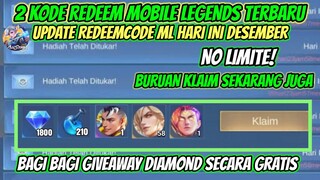 BURUAN! 2 KODE REDEEM ML TERBARU KODE REDEEM MOBILE LEGENDS HARI INI UPDATE DESEMBER 2024