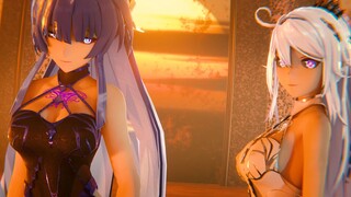 【崩坏3MMD/布料解算】芽衣&琪亚娜。琪宝，今天的芽1有点热—Worth It