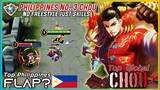 Philippines Best Chou Flap Gameplay | Top Global Chou User Flap
