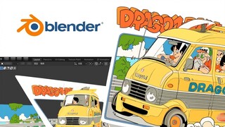 ถึงคุณอากิระ โทริยามะ แอนิเมชั่นดินสอสี Blender รถตู้ของคาเมะ เซนนิน