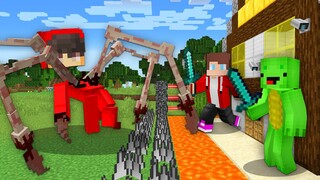 Evil Spider Cash and Nico vs JJ and Mikey Security House Base KATANA in Minecraft Challenge Maizen