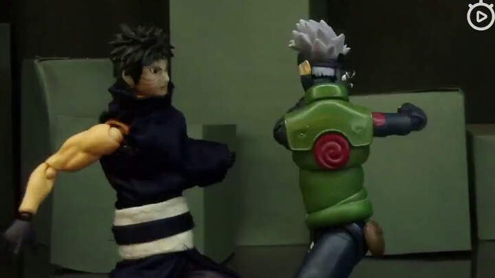 [ นารูโตะจอมคาถา] แอนิเมชั่นสต็อปโมชัน Kakashi vs Obito