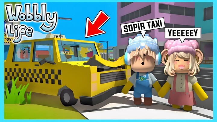 Aku Dan Adiku Menjadi Sopir Taxi Paling Kocak Di Game Wobbly Life ft @Shasyaalala