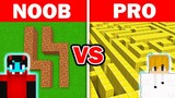 Minecraft NOOB vs PRO GIANT MAZE BUILD CHALLENGE! (Tagalog)