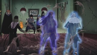The successive Hokages had a free meal together, and Sasuke was threatened when he asked for money..