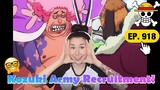 KOZUKI ARMY RECRUITMENT! One Piece episode 918 REACTION VIDEO!!