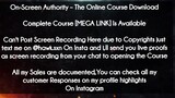 On-Screen Authority  course  - The Online Course Download