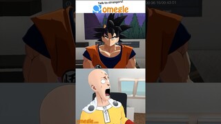 Saitama Goes On Omegle Pt. 17 #goku #dragonball #anime #onepunchman