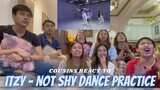 COUSINS REACT TO ITZY "Not Shy" Dance Practice (Moving Ver.)