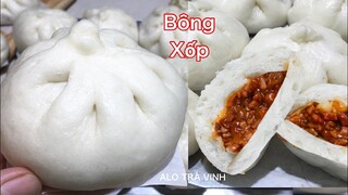 Cách làm BÁNH BAO Xá Xíu Xốp Mềm Nở Bông,Bí Quyết để bột không bị co khi cán/Char siu dumplings