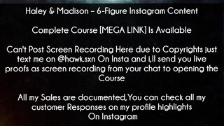 Haley & Madison Course 6-Figure Instagram Content Download