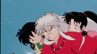 Kagome's pat on the head made the dog's face change.