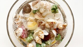 [ASMR] When Slime Mixing With Sea Snail And Sea Shells