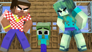 Monster School Bad Tiny Herobrine RICH และ Poor Zombie but Good - Sad Story - Minecraft Animation