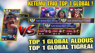 HOROR ! SOLO RANK KETEMU TRIO TOP 1 GLOBAL ALDOUS & TIGREAL ! DILOCK MULU ! TOP GLOBAL HAYABUSA !