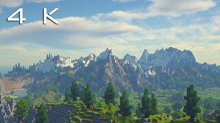 [Minecraft]【4K】心中的大地，幻想里的天空。感受这大自然的美