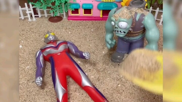 Toy animation: Giant Zombie covered in sand